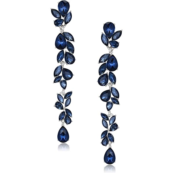 EVER FAITH Damesoorbellen met strasssteentjes, elegant, marquise kleur, druppels, hangende oorbellen, Kristal Marquise kristal, Stras