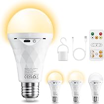 Lampadina LED Ricaricabile E14 Con Telecomando – Magneti, Dimmerabile, 3 CCT + 9 RGB, 480LM, Batteria 2600mAh, Per Emergenza E Campeggio