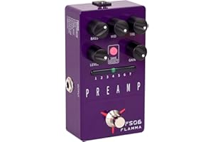 FLAMMA FS06 Digital Preamp Pedal Gitarre Effektpedal mit eingebautem Schrank Simulation 7 Vorverstärker Modelle speicherbar voreingestellt