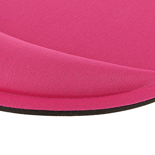 Alfombrilla de Rat  n con Reposamu  ecas Coj  n de Mu  eca Gel Mouse Pad Antideslizante Redonda Varios Colores - Rosado