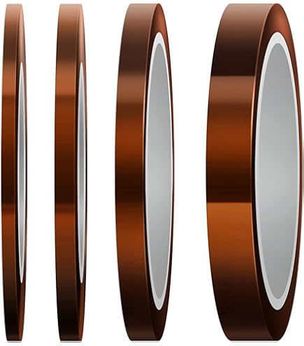 8 Rotoli Nastro Adesivo Resistente Al Calore | 10mm X 33m, Fino A 300&deg;C | Per Sublimazione Ed Elettronica