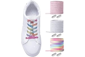 CHYEEH Lacci in Gomma Elastica Con Chiusura in Metallo - Elastici Senza Nodo per Scarpe da Ginnastica, Casual e da Corsa - No Tie Lacci Senza Bisogno di Legarli