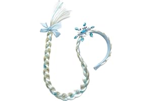 Generisch Mädchen Perücken Haarteil, Haarreif Zopf, Eiskönigin Prinzessinnen Perücke, Langhaar Zöpfe für Kinder, Party & Cosplay Accessoire für Geburtstagsfeiern