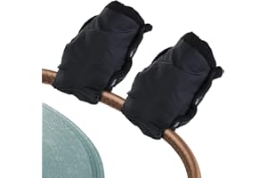 Delamiya Handwärmer Kinderwagen, Schwarz Kinderwagen Handwärmer, Einzeln Handschuhe Kinderwagen mit Thermo-Fleece, Wasser- und Windabweisend, Atmungsaktiv, für Buggy, Radanhänger