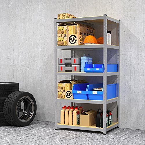 Schwerlastregal Steckregal 180x90x60 cm Kellerregal 875 kg Tragkraft Lagerregal Werkstattregal Regal verzinkt - 3