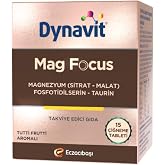 Dynavit Mag Focus 15 &Ccedil;iğneme Tab - Magnezyum Malat & Sitrat, Fosfotidilserin, B6 & B12 Vitamini - Odaklanma