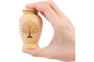 TOGHPUW Small Urns For Ashes, Ashes Keepsake, Wooden Urn, Adult Small Urn Tube Keepsake, Human Male Female Pet Dog Cat Ashes (Tree of Life 1PCS)
