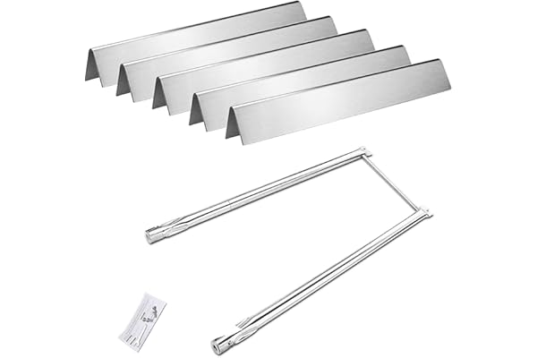 GFTIME 7507 Brûleur de Rechange et 7535 Flavorizer Bars Pièces de Rechange pour Weber Spirit E/S-210 (avec Boutons de brûleur latéral), Genesis Silver A (NE Convient Pas B ou C)