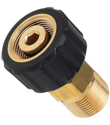 Raccord De Tuyau M22-M22 IG Pour Nettoyeur Haute Pression Kärcher / Kränzle - Laiton Et Plastique - Filetage Intérieur M22x1.5
