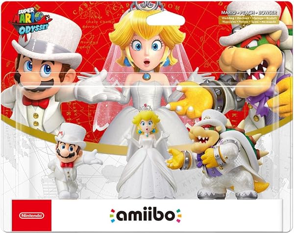 Amiibo 'Collection Super Mario' - Bowser+Mario+Peach (Tenues de mariage) - 1