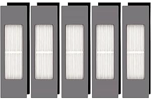 CHAIN PEAK (5 Stück) HEPA-Filter für Staubsauger Roboter Ecovacs DEEBOT OZMO 920 950 T8 AIVI Max T9 T5 N5 N7 N8+ N8 Pro Plus DX55 DX93 DJ65, Roboter Staubsauger Filter Kit, Ersatzteile 5 Filter
