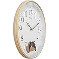Seiko Swinging Bird Pendulum Wall Clock with Wood Effect Case, Brown, 10.2 x 37.8 x 37.8 cm