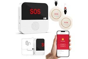 VOCA Smart WiFi Wireless Emergency SOS Button, Call Button, Panic Button, Emergency Alarm for Elderly, Seniors, Patients, and Disabled | 2.4G WiFi (SP103)