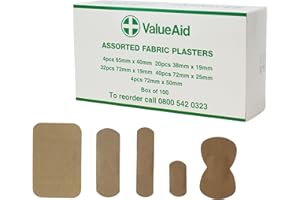 Value Aid Assorted Fabric Plasters - Box of 100