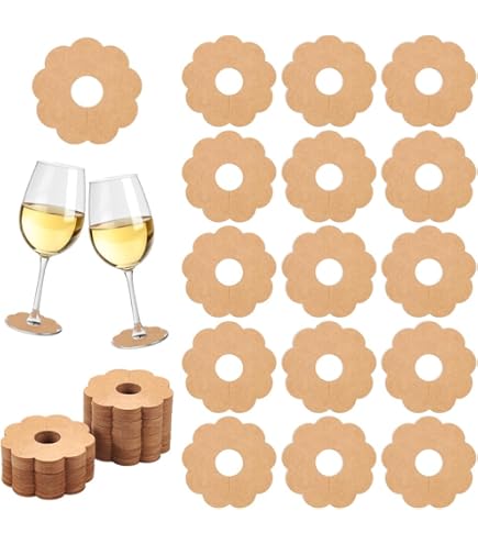 Lot De 200 Anneaux Marqueurs Pour Verres à Vin - 25 Mm, Rabattables, Or/argent, Pour Fêtes Et Mariages