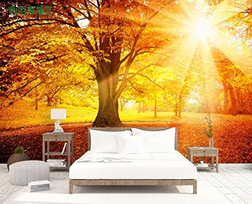 Lzhenjiang mural Silk Cloth Wall 3D Views Of The Tv Wall Sunshine Grove Forest Wallpaper