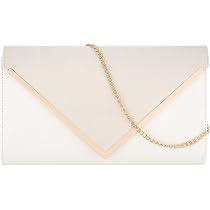 Pochette Soirée Femme Daim - Avec Chaîne Amovible - 23x14cm - Élégante