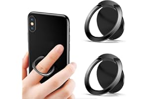CPJJ 2 Pièces Anneau Telephone Portable En Métal,Bague Telephone Portable 2,8 Mm Ultra-Mince,Pour Tous Smartphones