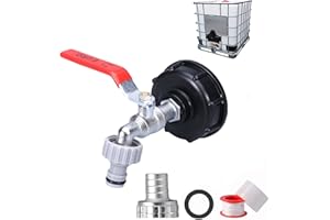 FUFRE IBC Tank zubehör 1000l wassertank zubehör IBC Container zubehör auslaufhahn regentonne 1000l wassertank zubehör auslaufhahn (1/2")