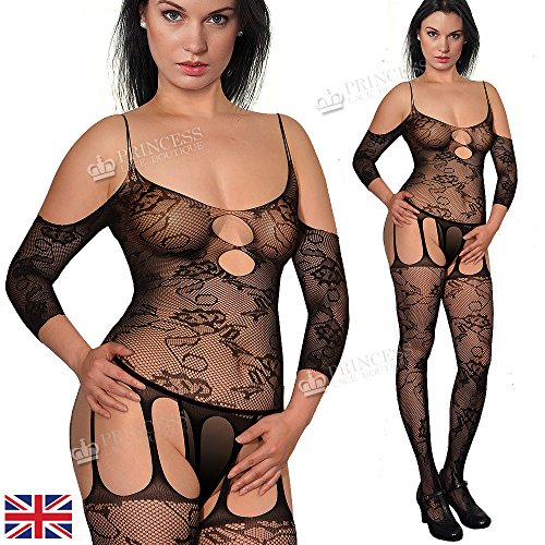 Princess-Lace-UK-6-24-Sexy-Crotchless-Suit-Body-Stocking-Tights-Lingerie-Corset-One-Plus-size