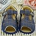 DEHANG Boys Toddler Jean Sandal Shoes Little Kid Indoor Shoes Blue 9-12 Month