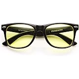 KISS Occhiali Sportivi DRIVING/BLUE BLOCKER - mod. BLUES BROTHERS - Lenti Gialle o Ambra Luce Blu UNISEX