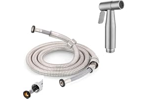 HAIRSTORE Handheld Shower Head Douche Toilet Bidet Spray Wash Reinforce Shower Hose Jet Shattaf with Stainless Steel Hose Kitchen Bathroom Accessories 150