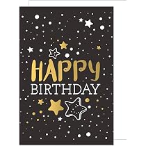 Edition Seidel – Biglietto Auguri XXL Formato A4 – Buon Compleanno Con Palloncini Oro – Senza Testo Interno – Alta Qualità