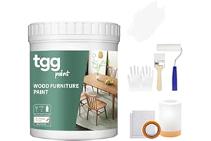 tgg Pintura Para Muebles, 35 Oz Tiza Pintura Mate Acabado AcríLica Para Madera De Encimeras Armarios, Todo En Uno A Base De Agua Pintura Para ArtesaníA De Muebles (White)