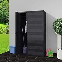 Tidyard Gartenschrank Kunststoff Wasserdicht Besenschrank Putzschrank Kunststoffschrank Balkonschrank Terrassenschrank…