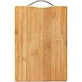 M.S.BD Bamboo Cutting Board,cutting board wood, Home and Everyday use,vegetable cutting board .Steel Handle kitchen accessories itable for Meat With large bamboo board and wooden kitchen cutting