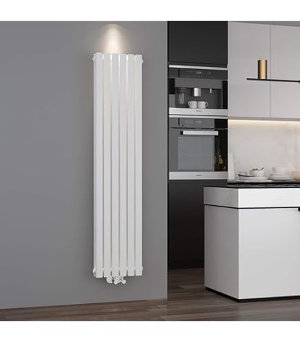 LuxeBath paneelradiator enkellaags 600x300mm Wit incl. aansluitset Thermostaat Chroom Universeel Hoek- en rechte doorvoer, middenaansluiting Designradiator Verticale paneelradiator