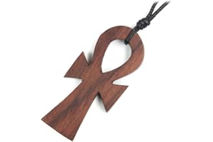 Drachensilber Ankh Schmuck Anhänger Holz Anch Kette Holzschmuck Henkelkreuz ägyptischer Kettenanhänger Handarbeit ewiges Leben