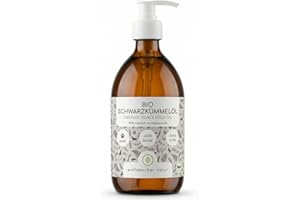 Wolfsbacher Natur - Aceite de comino Negro ecológico para Perros 500ml, prensado en frío de Cultivo ecológico Certificado, con práctico dosificador