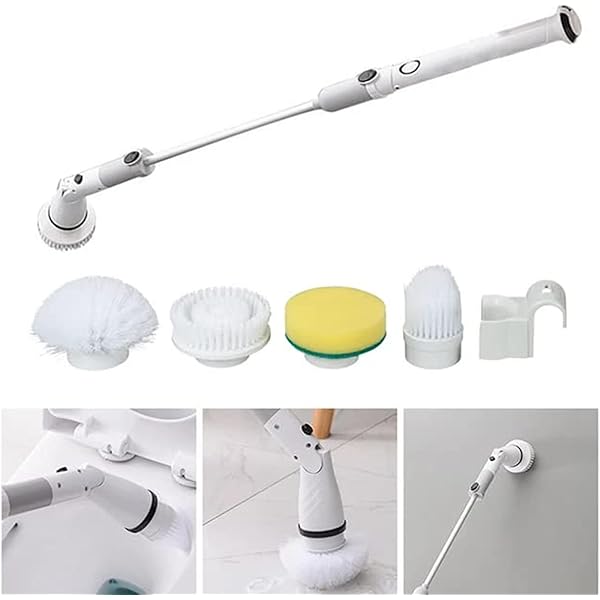 Electric Spin Scrubber, Cordless Cleaning Brush With Barbados - View #13