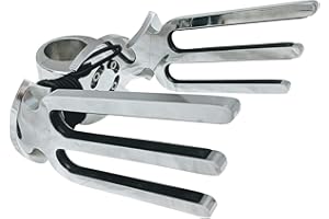 VULLDWS Porte-Wakeboard, Porte-Tour de Wakeboard en Aluminium Poli, Base à Angle réglable au Niveau avec Bateau, Pince Convient aux Tailles de Tubes: 1 3/4", 1 7/8", 2", 2 1/4", 2 3/8", 21/2"
