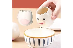 VSREI Separatore uova Pollo, Separatore di Uova in Ceramica Egg Yolk Separa Tuorli d Uovo Pulcini Divertente per Cucina, Panetteria, Campeggio (Rosa)