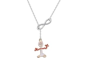 BAUNA Forky Toy Story Collier avec boucles d'oreilles en forme de fourchette Toy Story, Métal,