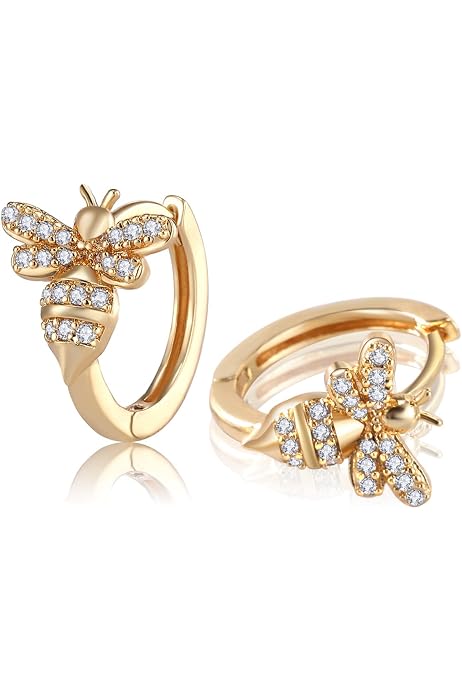 Boucles D'Oreilles Papillon Argent 925 Zircone - Bijoux Fille Enfant Laimons