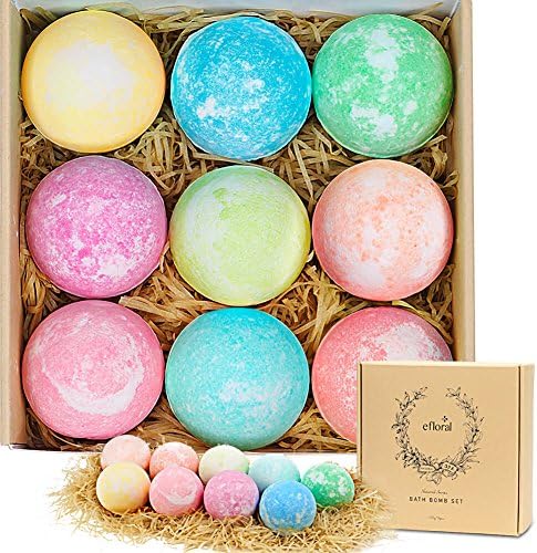 Bath Bombs Gift Set Natural Bath Supplies 9PCS Bath Set For Women Fragrance Organic Bath Gift Set 4.2 Oz