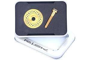 Bullone dello stelo della bicicletta, MoreChioce Viti in lega di titanio Viti a testa piatta per sterzo della bicicletta a testa piatta impermeabili per bici da strada MTB pieghevoli,Oro,#A