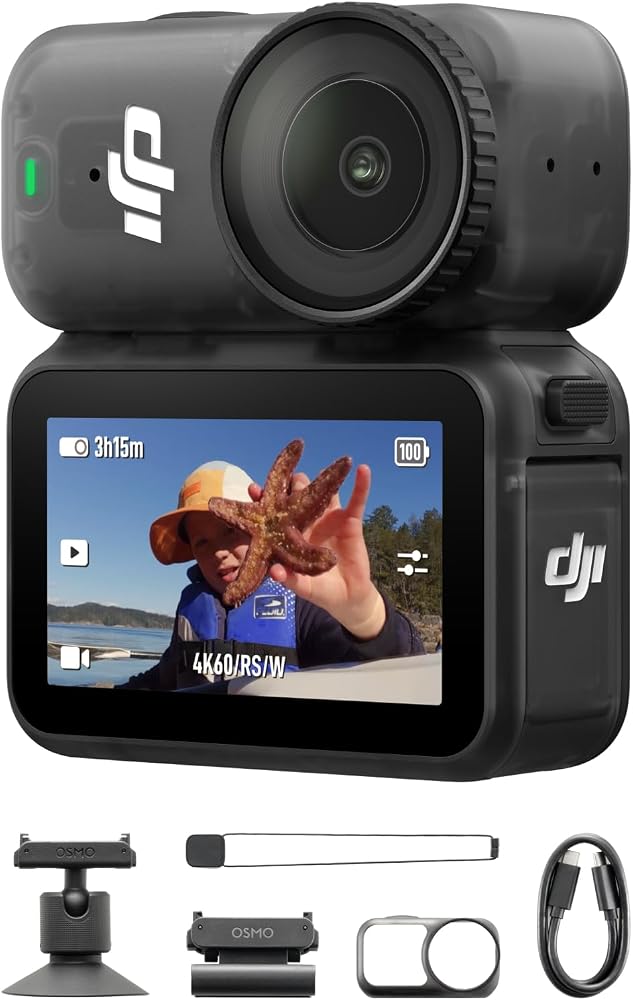 DJI OSMO NANO (128GB) | 1/1,3 inç sensör | 4K / 60 b/s ve 143° geniş açılı FOV | 200 dakika pil ömrü | Hızlı içerik aktarımı | Manyetik taşınabilir