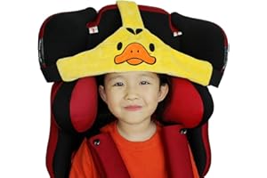 Feelairy Baby Autositz Kopfband, Kindersitz Befestigung Kopfband Einstellbare Baby Kopfstützgurt Kopfstützhalter Sicherheitssitz Befestigungsgurt für Kinder Baby (Gelb)
