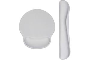 ‎AOKSUNOVA AOKSUNOVA Podkładka pod mysz z poduszką żelową, podkładka pod mysz z podkładką pod nadgarstek, podkładka pod nadgarstek, zestaw szara