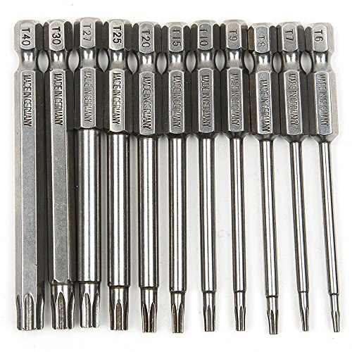 Fortag 11 teilig 75mm 1/4 Zoll Hex Shank S2 Stahl Schraubendreher Set Bits Torx Kopf Bohrer Magnetic Handwerkzeuge Schraubenzieher Kit