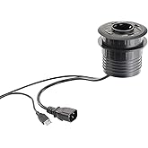revolt USB Cable Grommet: Active 3-Way USB 2.0 Hub for Table Installation with Socket 80 mm (Cable Guide Desk USB, Cable Grom
