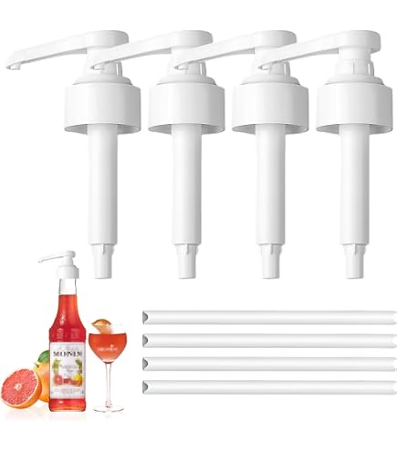6er-Set Sirup-Dosierpumpen – Schwarz, Wiederverwendbar, Präzise Portionierung – Für Küche, Bar & Café – Spülmaschinengeeignet
