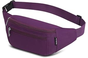 RIDIRUN Riñoneras Hombre Mujer Deportiva Bolsos Bandolera Bolsos de Gimnasio Ajustable, Bolsa para Entrenamiento al Aire Libre, Viajes, Casual, Correr, Senderismo Deporte, Concierto, Paseo de Perro (Morado)