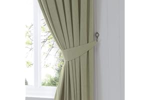 Fusion - Dijon - Par de alzapaños para Cortinas, Color Verde