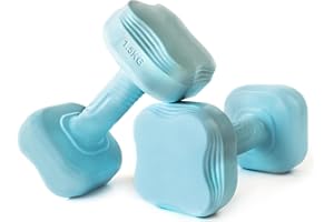 ARIBEC Par de Mancuernas Antideslizantes 1kg - 1,5kg - 2kg - 3kg con Guia Ejercicios, Diseño Innovador - Juego de Pesas y Mancuernas Ergonomicas para Ejercicio en Casa - Gimnasio en Casa